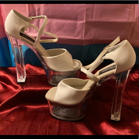 Pleaser Viva 635 Shoes - Pleaser Viva 635 White Size 8
